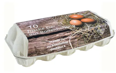 Produktbild von 154x Eierverpackungen für 10 Eier Bodenhaltung weiß . geeignet für S M L
