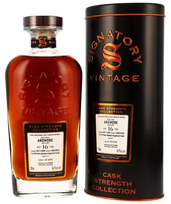 Produktbild von Ardmore 16 Jahre - 2009/2026 - 1st Fill PX Sherry Hogshead Finish - Signatory Cask Strength Collection - Single Malt Scotch Whisky