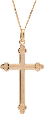 Produktbild von Anhänger Kreuz mit 1,1 mm Goldkette 40 cm 585-14 Karat Gold