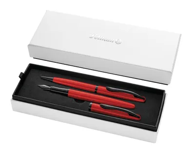 Obrázek produktu pro Pelikan 826778, Červená, 2 kusů, Kuličkové pero + bombičkové pero