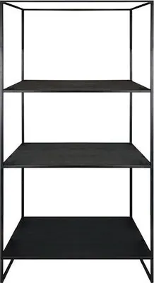 Produktbild von INNA-Glas Regal Quiana aus Metall, 3 Böden, schwarz, 100x100x200cm - Industrial Rack