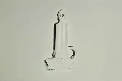 Produktbild von Glasanhänger Baumschmuck Kerze klar Bleikristall 8,5 cm