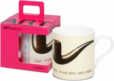 Immagine prodotto di Könitz Becher La trahison des images - Rene Magritte, in Geschenkbox, Bone China, Braun, 400 ml, 11 5 004 2924