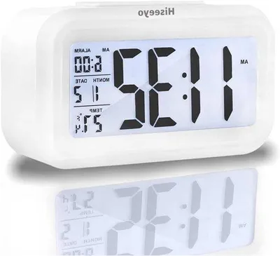 Image de Réveil numérique avec écran LED blanc de 43 pouces et affichage de la température