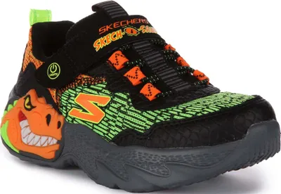 Produktbild von Skechers Dino Lights Klettschuh Schwarz