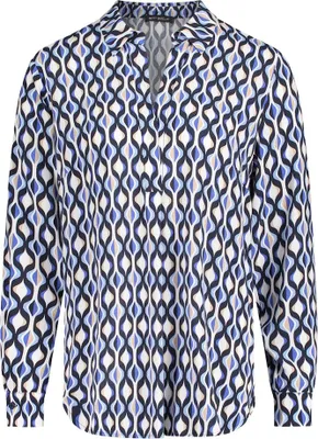 Produktbild von Bluse Lang 1/1 Arm 8811 Blue/Cream Größe 48