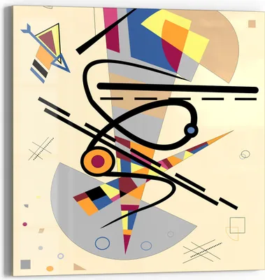 Produktbild von DEQORI Glasbild Echtglas 50x50 cm 'Dreiecksgebilde' Wandbild Bild modern Deko