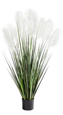 Produktbild von aplanta Künstliches Pampasgras – Aurelius | 122 cm, für drinnen, Kunstpflanze, wie echt, Allergiker geeignet, pflanzliche Dekoration Praxis, Office & Wohnzimmer