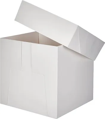 Produktbild von DECORA 0339477 TORTENKARTON MIT Deckel 30,5X30,5X30 cm, Pappe, Weiß, 30.5 x 30.5