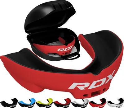 Produktbild von RDX Zahnschutz, Boxen, MMA, Mundschutz, Kickboxen, Mundstück, Zahnschutz, Kieferschutz mit Etui, Muay Thai, Kampfsport, Rugby, Hockey, Fußball