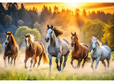 Image de Trefl TREFL Puzzle Wild horses 1500 pcs
