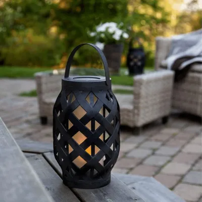 Produktbild von Star Trading 12.062-18, Flammenlampe, Schwarz, Kunststoff, Ambiente, Garten hinter dem Haus, Balkon, Schlafzimmer, IP20