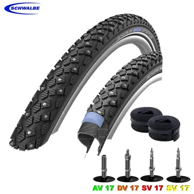 Produktbild von Schwalbe Marathon Plus Spike Drahtreifen 28 x 1,35 (35-622) Schwarz/Reflex