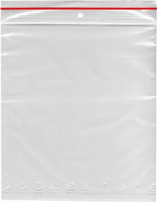 Produktbild von 1000 Schnellverschlussbeutel LDPE 50 x 70 mm transparent mit Rundlochung