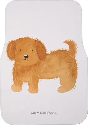 Produktbild von Mr. & Mrs. Panda Fußmatte Fürs Auto Hund Flauschig - Weiß - Geschenk, Sprüche, Automatte, Frauchen, Süß, Auto-Fußmatte, Autoteppich, Hunde, Hundeliebe