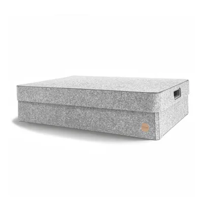 Produktbild von Aufbewahrungsbox CLASSIC Filz 58 x 40 x 14 cm mit Deckel in hellgrau meliert