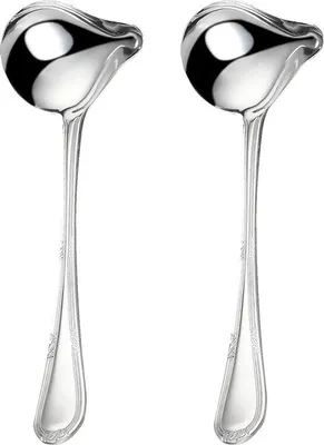 Immagine prodotto di Cucchiaio da salsa in acciaio inossidabile con beccuccio, set da 2 pezzi, per salse