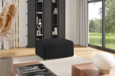 Produktbild von Polsterhocker Designerhocker Hocker MEGAN in Stoff Poso Anthrazit
