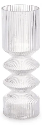 Produktbild von Vase aus geriffeltesm Glas, 8 x 23 cm