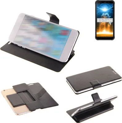 Produktbild von K-S-Trade Schutzhülle kompatibel mit Blackview BV6300 Pro Schutzhülle Flip Cover Klapphülle Wallet Case Slim Handyhülle bookstyle schwarz