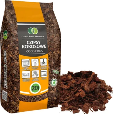 Image de Fibres de coco pour plantes à fleurs 20L - Terreau coco pour plantes - Fibres de coco pour plantes, naturelles - Terreau pour plantes hautes, convient comme terreau pour palmiers, terreau pour plantes d'intérieur