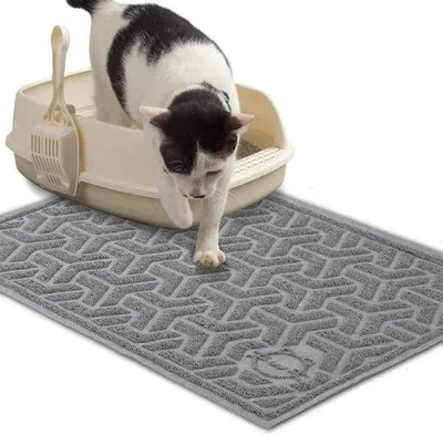 Produktbild von Famanu Katzenstreumatte - Antirutsch, wasserdicht, 90 x 60 cm, grau