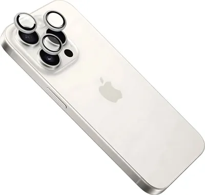 Obrázok produktu pre Sklo fotoaparátu pre iPhone 16 Pro/ 16 Pro Max, pevné neviditeľné sklo fotoaparátu, strieborné