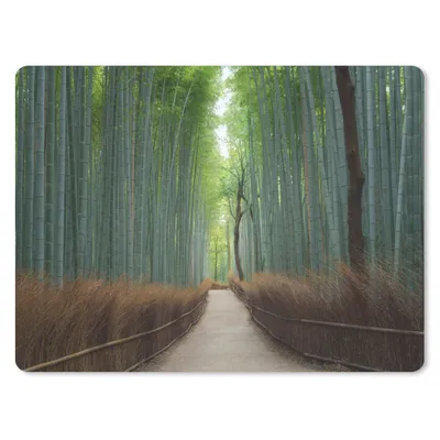Produktbild von MuchoWow® Mauspad Mousepad Bambus - Weg - Wald 23x19 cm - Mousepads - Maus Mat - Pad - Mausunterlage - Schreibtischunterlage - Mauspad