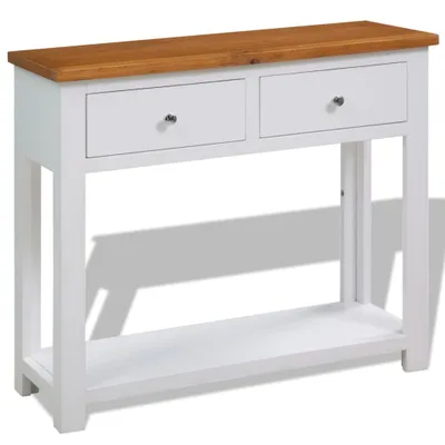 Produktbild von Konsolentisch 83x30x73 cm Massivholz Eiche