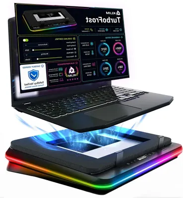 Produktbild von Laptop-Kühler – Kühlpad mit Ventilator – Für die Kühlung von Laptops – Vier Turboventilatoren – Geeignet für Laptops bis 17 Zoll – Grau