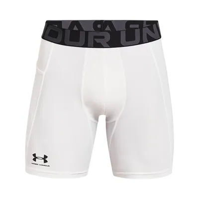 Produktbild von Under Armour Men's HeatGear Armour Compression Shorts White/Black XL Běžecká spodní prádlo