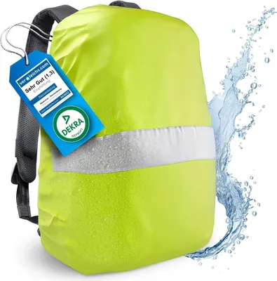 Produktbild von Nextcover® Universeller Regenschutz für Rucksack & Schulranzen [AquaShield] I 100% Wasserdichter Rucksack Regenschutz für effektiven Schutz vor Nässe