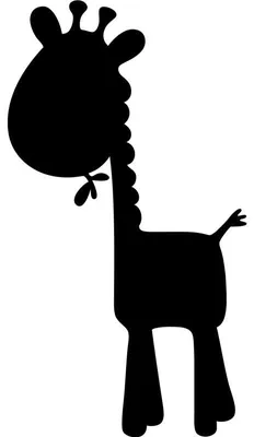 Produktbild von Kreidetafel-Aufkleber – abwischbare Wandaufkleber – Giraffen-Karikatur – 55 x 30 cm