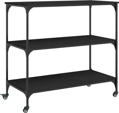 Obrázek produktu pro Kuchyňský vozík černý 102 x 50 x 95 cm kompozitní dřevo