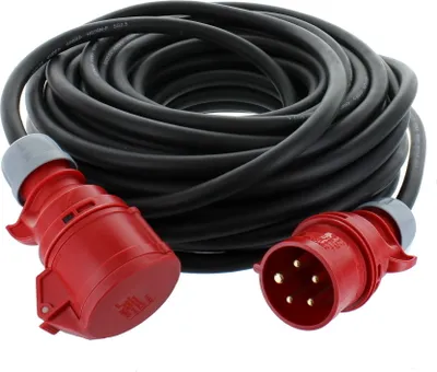 Produktbild von CEE Gummi Verlängerungskabel Kraftstromkabel 400V H07RN-F 5G 2,5 mm² 16A 25 Meter Länge Schutzklasse IP44