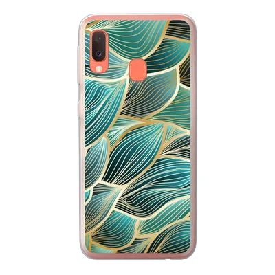 Produktbild von MuchoWow® Handyhülle Schutzhülle Hülle für Samsung Galaxy A20e Muster - Gold - Abstrakt - Welle Silikon Softcase Handy Hülle - Abdeckung
