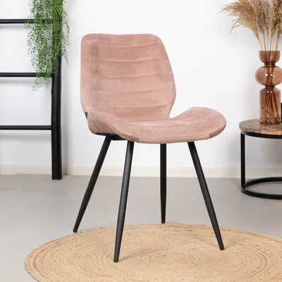 Obrázok produktu pre Bronx71 Zamatová jedálenská stolička Toby modern pink