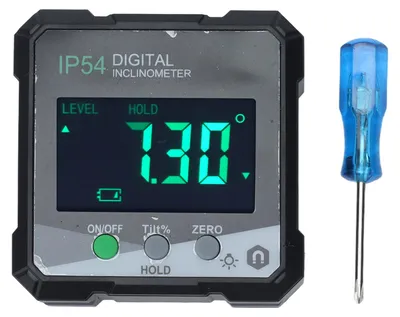Produktbild von Magnetischer digitaler Winkelmesser 4x90° IP54 LCD-Neigungsmesser Neigungsmesser Elektronischer Winkelmesser