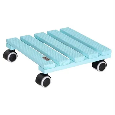 Immagine prodotto di Carrello per piante Wagner 28 x 28 x 8 cm in legno per interni, blu