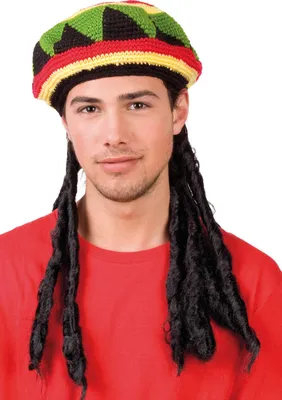 Immagine prodotto di Cappello Cappello Rasta con trecce Rasta Dreadlocks Hippie Carnevale Cappelli di Carnevale