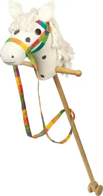 Produktbild von goki 53940 Steckenpferd Schimmel, weiß/bunt