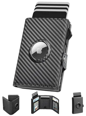 Produktbild von Kompaktes AirTag-Etui mit RFID-Schutz für 12 Karten