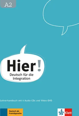 Produktbild von Hier! A2. Lehrerhandbuch mit vier Audio-CDs und Video-DVD