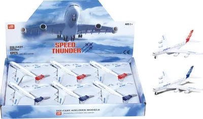 Produktbild von Metallflugzeug zum Zurückziehen 14 cm