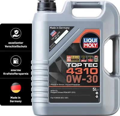 Produktbild von LIQUI MOLY Top Tec 4310 für 0W-30 5 Liter Motoröl Motorenöl PSA B71 2312 9.55535-DS1 9.55535-GS1 Öl