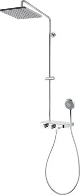 Produktbild von Duschsäule inkl. Thermostat Breuer Aquamaxx 340 Kopfbrause eckig chrom 9264008000099