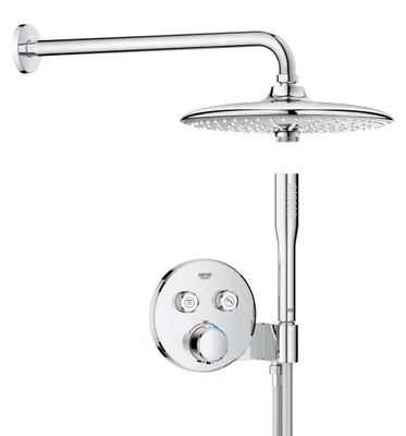 Duschsystem 260 mm, 2 Strahlarten, Handbrause, Chrom