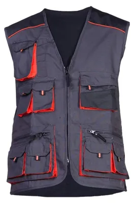 Immagine prodotto di Gilet multifunzionale da uomo, disponibile nei colori nero e arancione