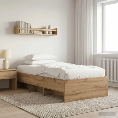 Productafbeelding van Maison Exclusive - Bedframe, handgemaakt, eikenhout, 80 x 200 cm, houtvezel