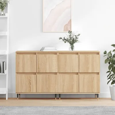 Produktbild von The Living Store Sideboards 2 Stk. Sonoma-Eiche Holzwerkstoff